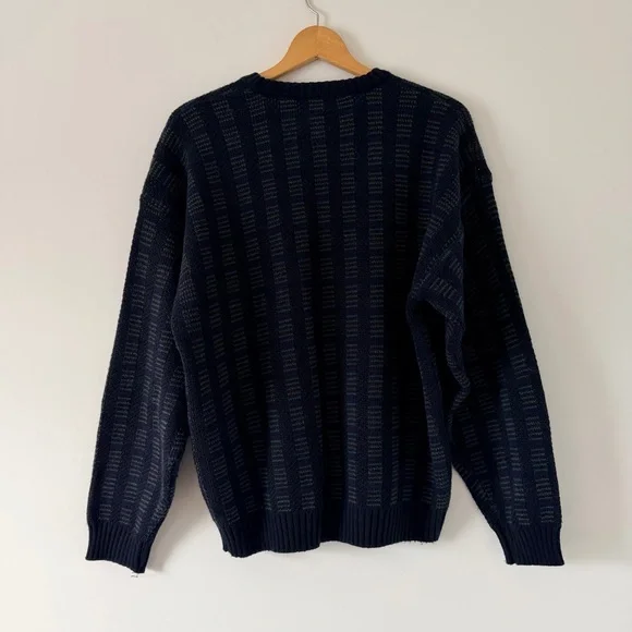 Jantzen Navy Knit Crewneck Sweater